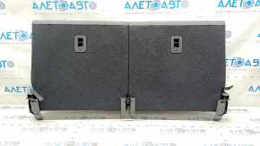Rear seat cover 2nd row upper part BMW i3 14-18 combined gray, cloth, blue stitching, 2 parts