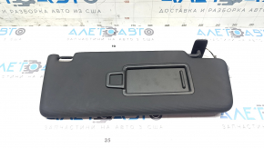Right sun visor for Volkswagen ID.4 23-25, black, with backlight, without hook