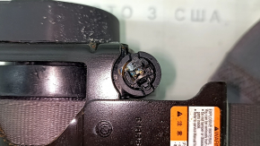 Honda CRV 17-22 passenger seat belt with tensioner, gray, water damaged (does not retract), dry cleanable