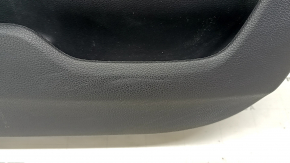 Honda CRV 17-22 front left door panel, black and gray, gray leather armrest and insert, wood molding, seat memory, with handle, scratches