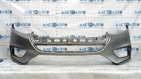 Honda Insight 19-22 front bumper, silver, scratches, crack in mount