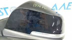 Left side mirror assembly for BMW i3 14-21, 3+2 pins, heated, turn signal, auto-dimming, black, sand, dried out seal
