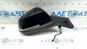 Right side mirror assembly for BMW i3 14-21, 3+2 pins, heated, turn signal, black, sand, dried out seal