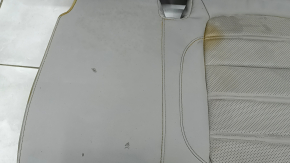Left rear seat for Honda CRV 20-22, gray leather, perforated, dry clean, dented, water damage