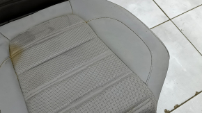 Left rear seat for Honda CRV 20-22, gray leather, perforated, dry clean, dented, water damage