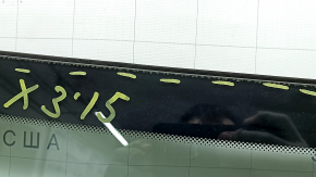 BMW X3 F25 13-17 windshield without projection, chips, repaired, sand, air along the edge