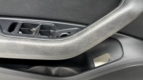 Front left door panel for Audi A4 B9 17-19, black, black leather armrest, black leather insert, for seat memory, with handle and speaker grilles, worn, needs cleaning