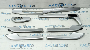 Set of interior trims for Audi A4 B9 17-19, silver aluminum, quattro, scratches, bumps, broken mount