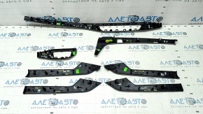 Set of interior trims for Audi A4 B9 17-19, silver aluminum, quattro, scratches, bumps, broken mount