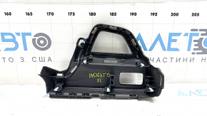 The upper left dashboard cover for a 19-22 Honda Insight is black and water damaged.