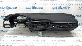 Audi A4 B9 17-25 black dashboard with AIRBAG, no projection, with deflector and glove compartment, broken mount