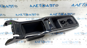 Center console cup holder trim for Volkswagen ID.4 23-25, glossy black, scratches