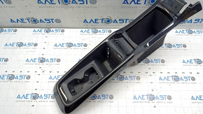 Center console cup holder trim for Volkswagen ID.4 23-25, glossy black, scratches