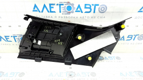 BMW i3 14-21 black lower right rear pillar trim, black leather armrest, with gray cloth insert, crack