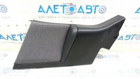BMW i3 14-21 black lower left rear pillar trim, black leather armrest, with gray cloth insert