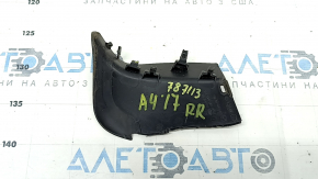 The right outer headlight cover for an Audi A4 B9 17-19 has a broken mount.