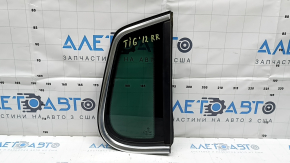 Rear right window, blind glass, VW Tiguan 09-17, chrome, torn seal