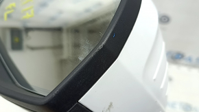 Left side mirror assembly for Audi A4 B9 17-19, 12 pins, white, turn signal, auto-dimming, memory, scratches