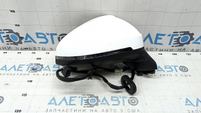 Right side mirror assembly for Audi A4 B9 17-19, 12 pins, white, turn signal, auto-dimming, memory