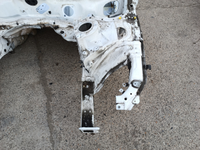 Front left quarter panel of an Audi A4 B9 17-20 on the body, white