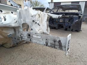 Front left quarter panel of an Audi A4 B9 17-20 on the body, white