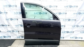 Front right door assembly for a VW Tiguan 09-18 keyless, graphite LD7P, painted, nicks, scratches on the trim