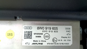 Monitor, display, navigation Audi A4 B9 17-23 8.2" with bracket, scratches, broken mount