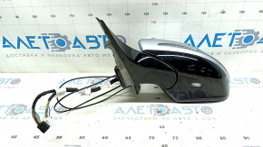 Left side mirror assembly for Mercedes W213 E 17-23, 10+8+2+2 pins, turn signal, heated, backlit, auto-dimming, BSM, silver