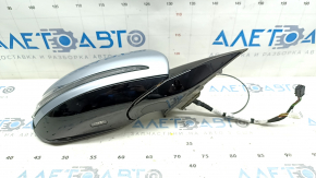 Right side mirror assembly for Mercedes W213 E 17-23, 8+8+2 pins, turn signal, heated, backlight, BSM, silver