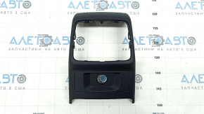 Rear center console trim for Audi A4 B9 17-25, black, for cigarette lighter, 2 parts, bumps, scratches