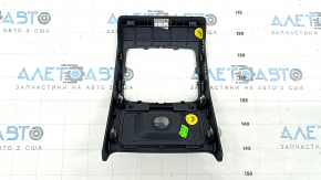 Rear center console trim for Audi A4 B9 17-25, black, for cigarette lighter, 2 parts, bumps, scratches
