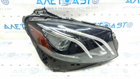 Mercedes W213 E 17-20 LED front right headlight, no unit, broken housing, broken mount