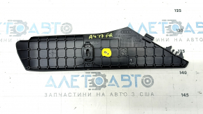 Front right center console trim for Audi A4 B9 17-25, black, with plug