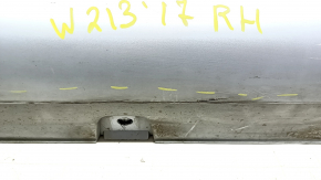 Right threshold Mercedes W213 E 300/350 17-23 without moldings, AMG pack, with plugs, silver, scratches