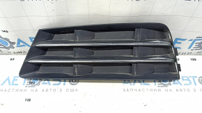 Front bumper grille left Audi A4 B9 17-17 without radar, chrome, sand