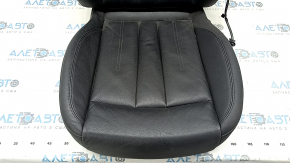 Audi A4 B9 17-19 passenger seat upholstery, black leather, heated, needs cleaning, scuffed, water contact