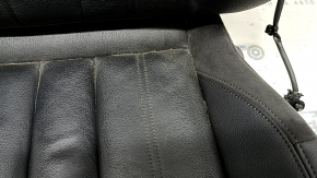 Audi A4 B9 17-19 passenger seat upholstery, black leather, heated, needs cleaning, scuffed, water contact