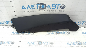 Right 2nd row side bolster for Audi A4 B9 17-19, black leather, broken mount