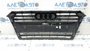 Audi A4 B9 17 radiator grille assembly with emblem, for parking sensors, light chrome, sand