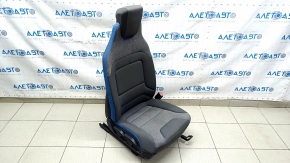 BMW i3 14-21 passenger seat without airbag, combined gray and blue cloth, mechanical, heated