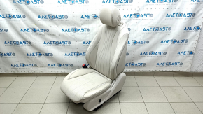 Mercedes W213 E 17-23 driver's seat without airbag, electric, heated, memory, leather, beige, worn leather, needs cleaning