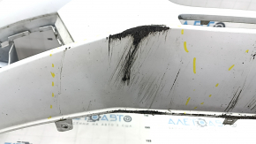 Bare front bumper Audi A4 B9 17-19 without washers, for 4 parking sensors, white, without plug, scratches, broken fasteners,