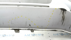 Bare front bumper Audi A4 B9 17-19 without washers, for 4 parking sensors, white, without plug, scratches, broken fasteners,