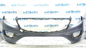 Bare front bumper for Mercedes W213 E 17-20 with parking sensors, AMG pack, silver, scratches