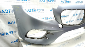 Bare front bumper for Mercedes W213 E 17-20 with parking sensors, AMG pack, silver, scratches