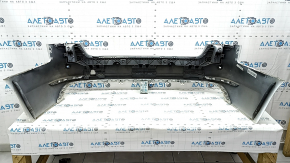 Bare rear bumper for Audi A4 B9 17-19 with 4 parking sensors, white, with central mount, without plug, broken mounts, pressed