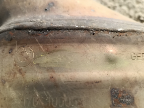 Exhaust pipe, middle section, BMW F30 17-18 AWD B46 with barrel, with damper and catalytic converter, dented