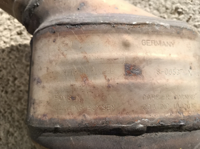Exhaust pipe, middle section, BMW F30 17-18 AWD B46 with barrel, with damper and catalytic converter, dented
