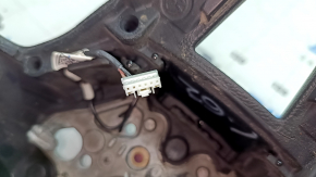 The steering wheel is bare, Volkswagen ID.4 23-25, black leather, heated, with scuffs.