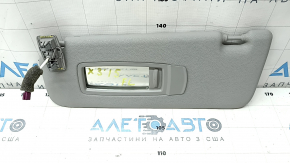 Left sun visor BMW X3 F25 11-17 gray, without hook, crack in the plug mount